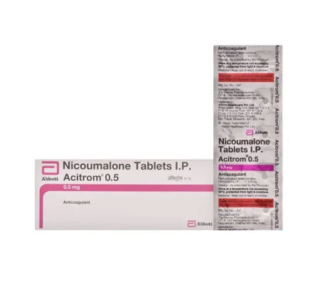 Acitrom 0.5mg Acenocoumarol tablet for ultra-low dose anticoagulation – Buy Online at MedsPrimeHub