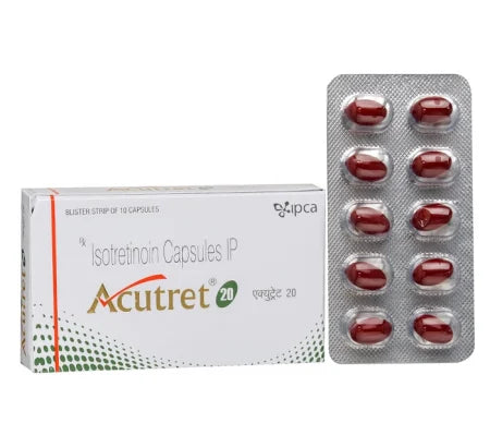 Acutret 20mg Isotretinoin Capsule blister strip for acne