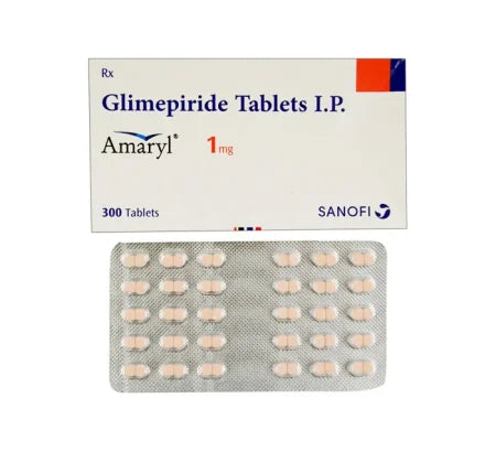 Amaryl 1 mg Tablet tablet for type 2 diabetes – Buy Online at MedsPrimeHub