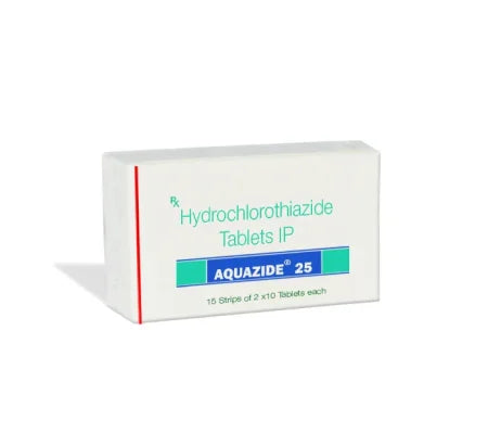 Aquazide 25 mg Tablet for heart and blood pressure management – Buy Online at MedsPrimeHub