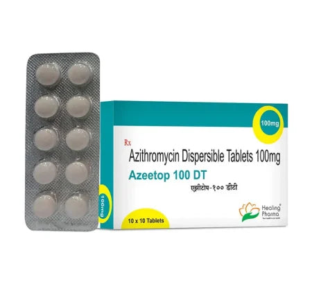 Azeetop 100 DT Azithromycin dispersible tablet for infections – Buy Online at MedsPrimeHub