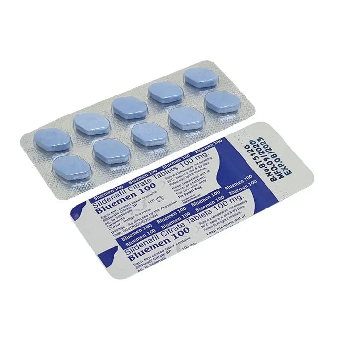 Bluemen 100 Sildenafil standard strength tablet for erectile dysfunction