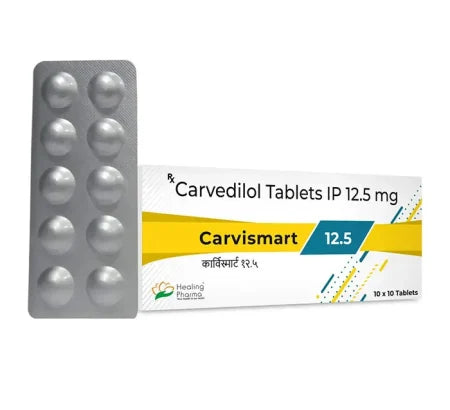 Carvismart 12.5mg Carvedilol tablet for hypertension – Buy Online at MedsPrimeHub