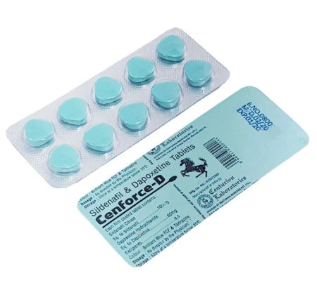 Cenforce D 160 (Sildenafil/Dapoxetine) 160mg Sildenafil tablet packaging for erectile dysfunction treatment
