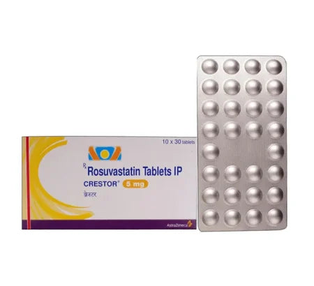 Crestor 5 mg Tablet for heart and blood pressure management – Buy Online at MedsPrimeHub