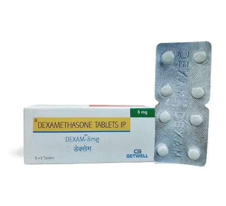 Dexamethasone 8mg Corticosteroid Tablet blister strip