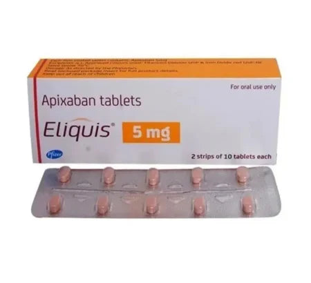 Eliquis 5mg Apixaban tablet for stroke prevention and DVT – Buy Online at MedsPrimeHub