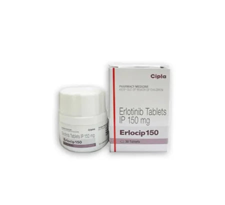 Erlocip 150 MG Erlotinib Tablet blister strip