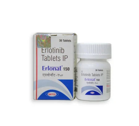 Erlonat 150 MG Erlotinib Tablet blister strip