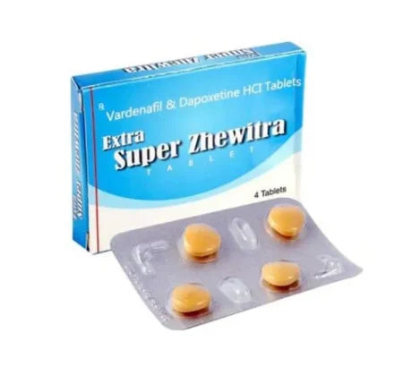Extra Super Zhewitra extra-strength Vardenafil and Dapoxetine tablet by Sunrise Remedies