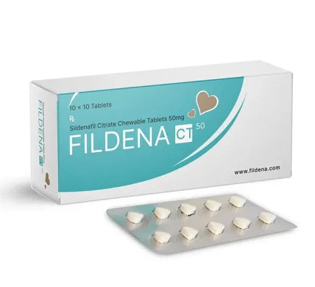 Fildena Ct 50 Mg (Chewable Table) 50 Mg ED medication soft tablet with Sildenafil
