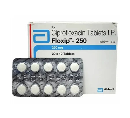 Floxip 250 Tablet – Ciprofloxacin 250mg Fluoroquinolone Antibiotic for Uncomplicated Infections