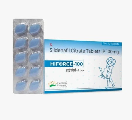 Hiforce 100 standard strength ED medication tablet with Sildenafil