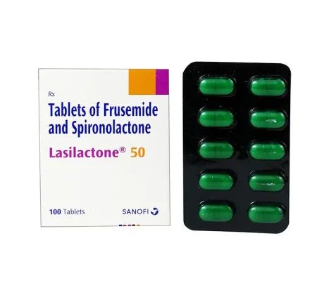 Lasilactone 50 mg Tablet for heart and blood pressure management – Buy Online at MedsPrimeHub