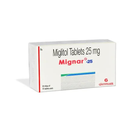 Mignar 25 mg Tablet tablet for type 2 diabetes – Buy Online at MedsPrimeHub