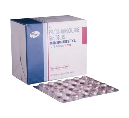 Minipress XL 5 mg Tablet for heart and blood pressure management – Buy Online at MedsPrimeHub