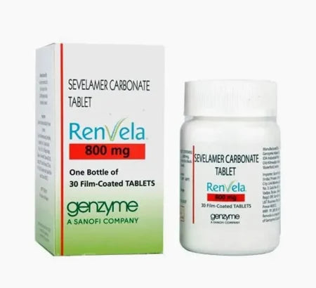Renvela 800mg Sevelamer Carbonate tablet for hyperphosphataemia – Buy Online at MedsPrimeHub