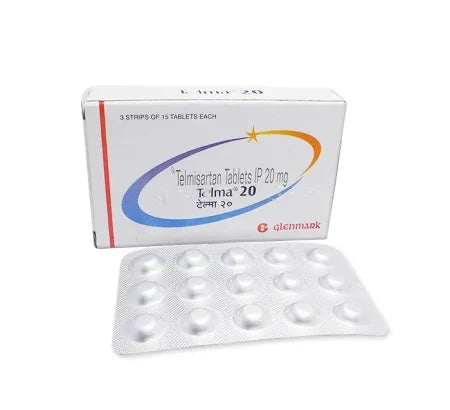 Telma 20 mg Tablet for heart and blood pressure management – Buy Online at MedsPrimeHub