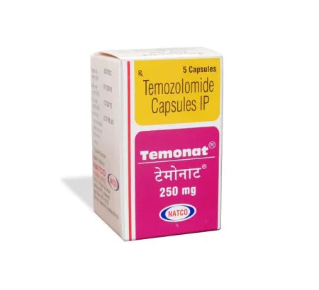Temonat 250 MG Temozolomide Capsule blister pack