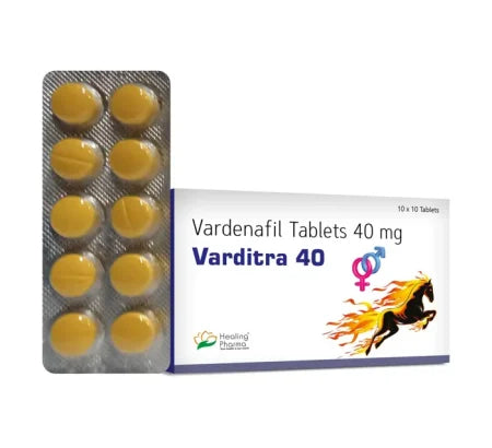 Varditra 40 mg mid-strength Vardenafil step-up tablet for erectile dysfunction