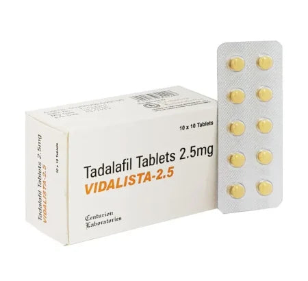 Vidalista 2.5 mg Tadalafil tablet for erectile dysfunction treatment