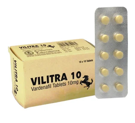 Vilitra 10 mg Vardenafil tablet blister pack for erectile dysfunction treatment