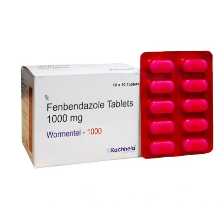 Wormentel 500 mg Fenbendazole veterinary dewormer tablets for animals