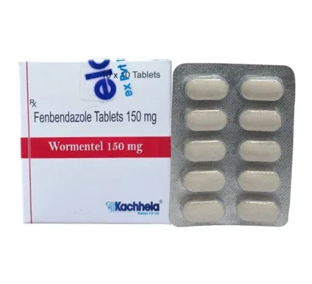 Wormentel 150 mg Fenbendazole veterinary dewormer tablets for animals