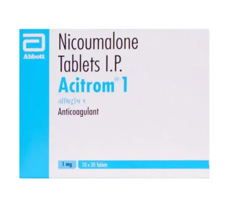 Acitrom 1mg Acenocoumarol tablet for anticoagulation dosing – Buy Online at MedsPrimeHub
