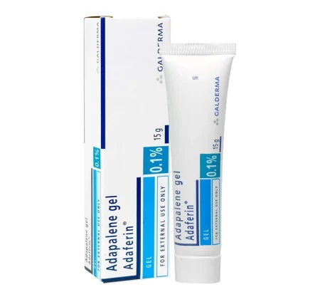Adaferin Adapalene 0.1% Gel tube for acne treatment