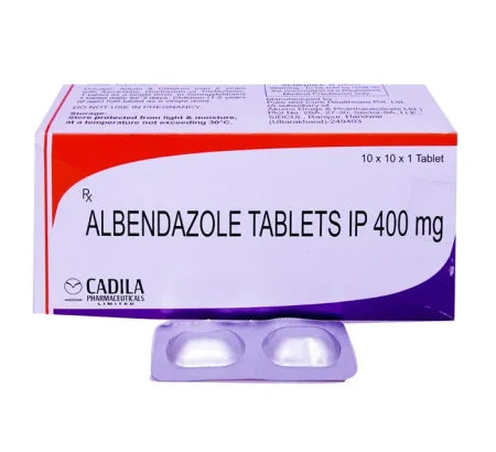 Albendazole 400mg Tablet blister pack anthelmintic