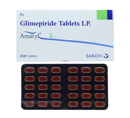 Amaryl 2 mg Tablet tablet for type 2 diabetes – Buy Online at MedsPrimeHub