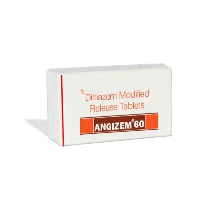 Angizem 60 mg Tablet for heart and blood pressure management – Buy Online at MedsPrimeHub