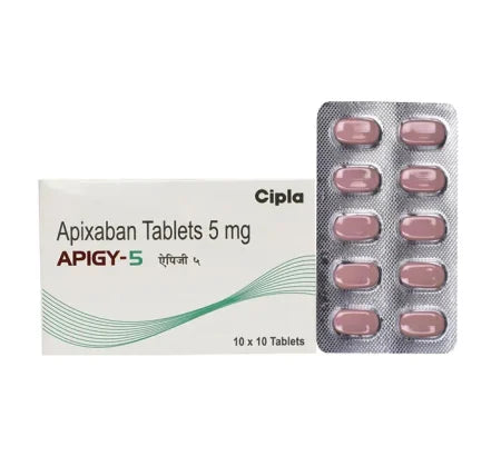 Apigy 5mg Apixaban tablet for blood clot prevention – Buy Online at MedsPrimeHub