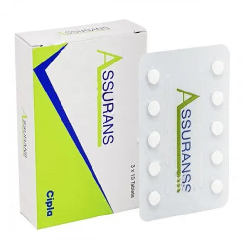 Assurans 20 standard strength Sildenafil tablet packaging for erectile dysfunction treatment