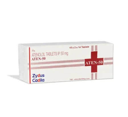 Aten 50 mg Tablet for heart and blood pressure management – Buy Online at MedsPrimeHub