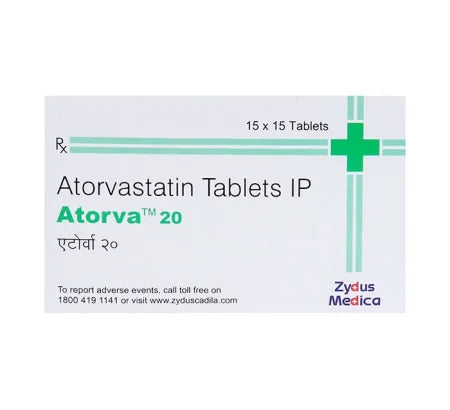 Atorva 20 mg Tablet for heart and blood pressure management – Buy Online at MedsPrimeHub