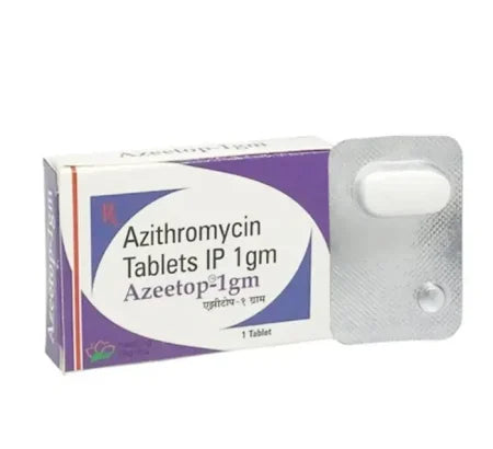 Azeetop 1g Azithromycin tablet for bacterial infections – Buy Online at MedsPrimeHub