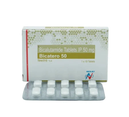Bicatero 50 MG Bicalutamide Tablet blister strip