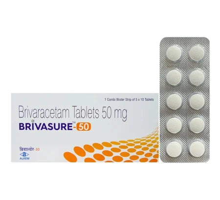 Brivasure 50mg Brivaracetam tablet for partial-onset seizures – Buy Online at MedsPrimeHub