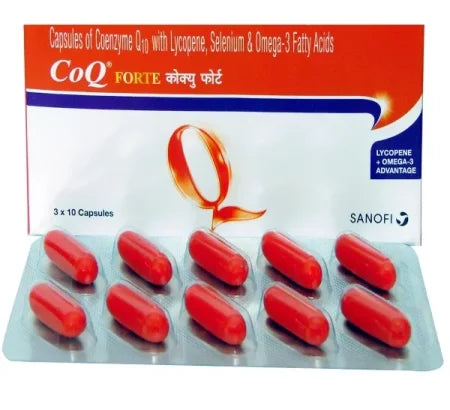 COQ Forte Soft Gelatin Capsule for heart and blood pressure management – Buy Online at MedsPrimeHub