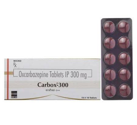Carbox 300mg Oxcarbazepine tablet for partial seizures – Buy Online at MedsPrimeHub