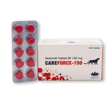 Careforce 150 Mg 150 Mg Sildenafil tablet packaging for erectile dysfunction treatment