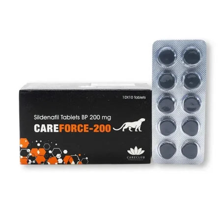 Careforce 200 (Sildenafil) standard strength ED medication tablet with Sildenafil