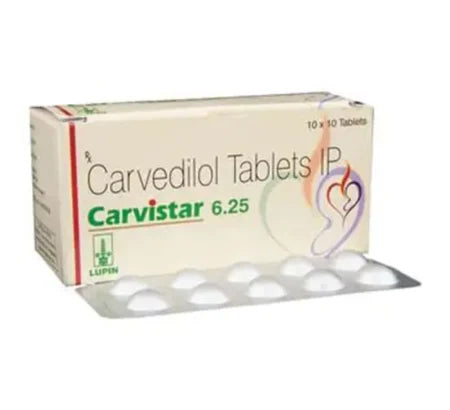 Carvistar 6.25mg Carvedilol tablet for hypertension – Buy Online at MedsPrimeHub