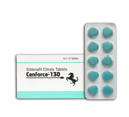 Package of Cenforce 130 130 mg Sildenafil tablets for men's health
