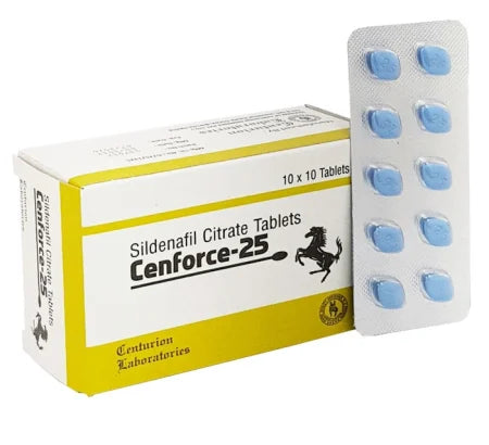 Cenforce 25 25 mg Sildenafil tablet packaging for erectile dysfunction treatment