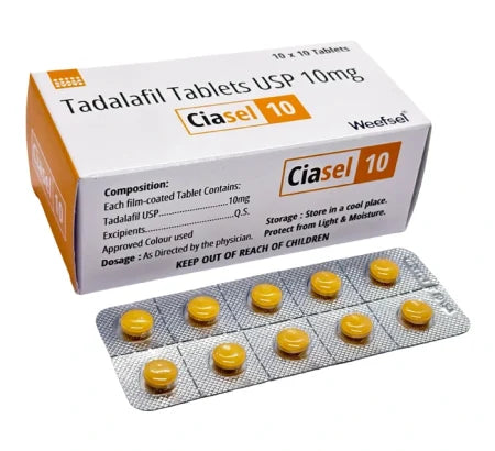 Ciasel 20 mg Tadalafil tablet for erectile dysfunction treatment