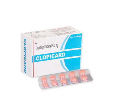 Clopicard 75mg Clopidogrel tablet for antiplatelet therapy – Buy Online at MedsPrimeHub