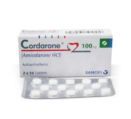 Cordarone 100 mg Tablet for heart and blood pressure management – Buy Online at MedsPrimeHub